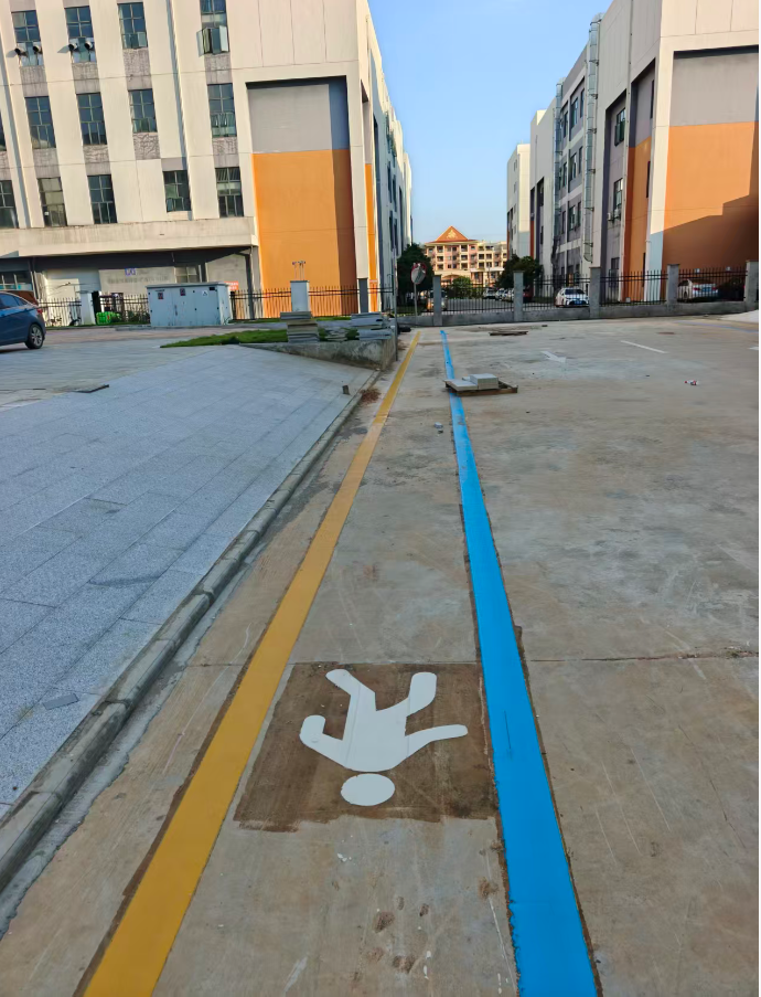 广西崇左市江州区中泰产业园园区标线施划完成